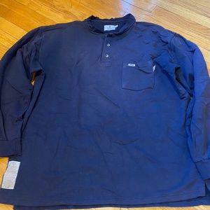 TYNDALE MEN'S HENLEY- NAVY BLUE